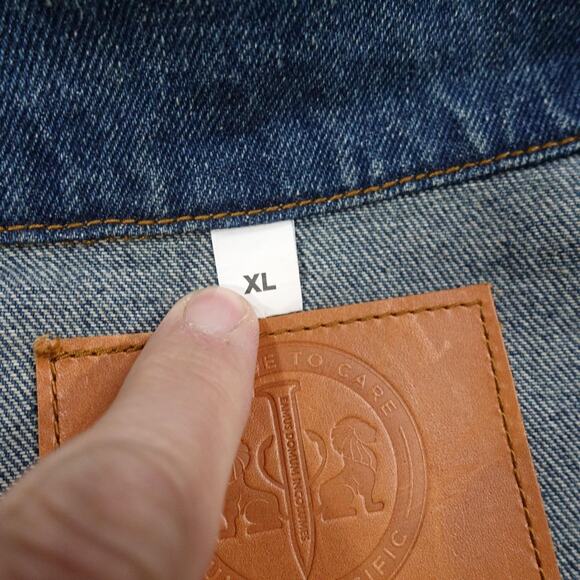 Union Pacific Denim Jacket Mens XL Trucker Embroidered Portland Service Unit - Picture 10 of 12